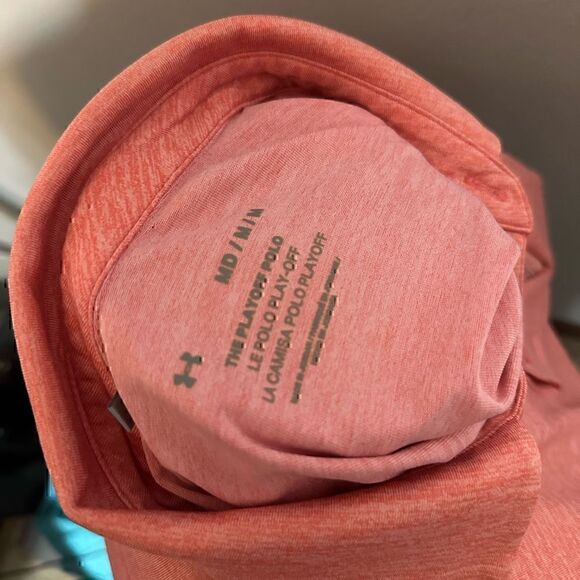 Under Armour The Playoff Polo Mens Medium Short Sleeve with Harvester Logo - Picture 5 of 5